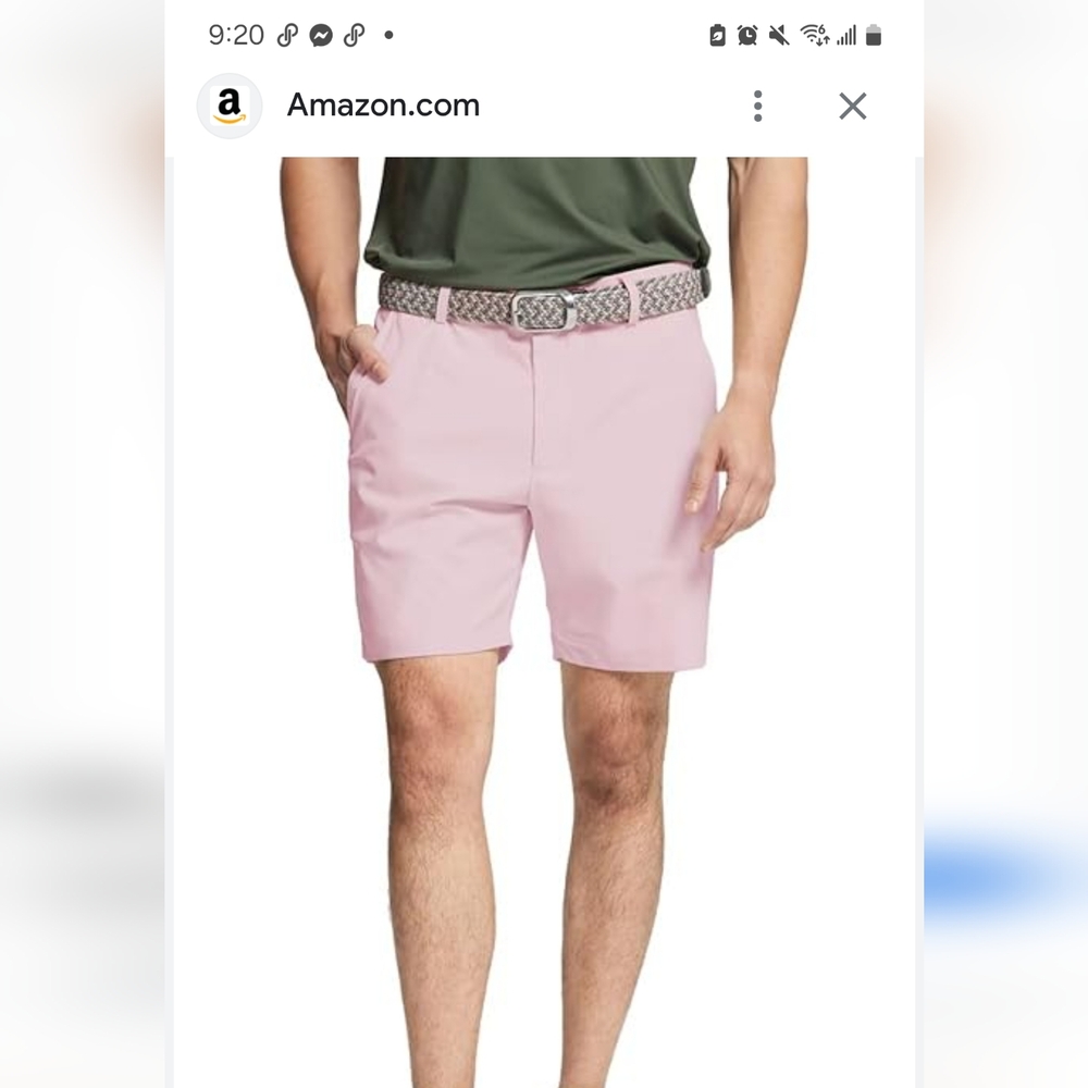 Walter Hagen Pink Flat Front Shorts